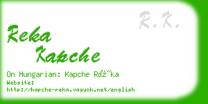 reka kapche business card